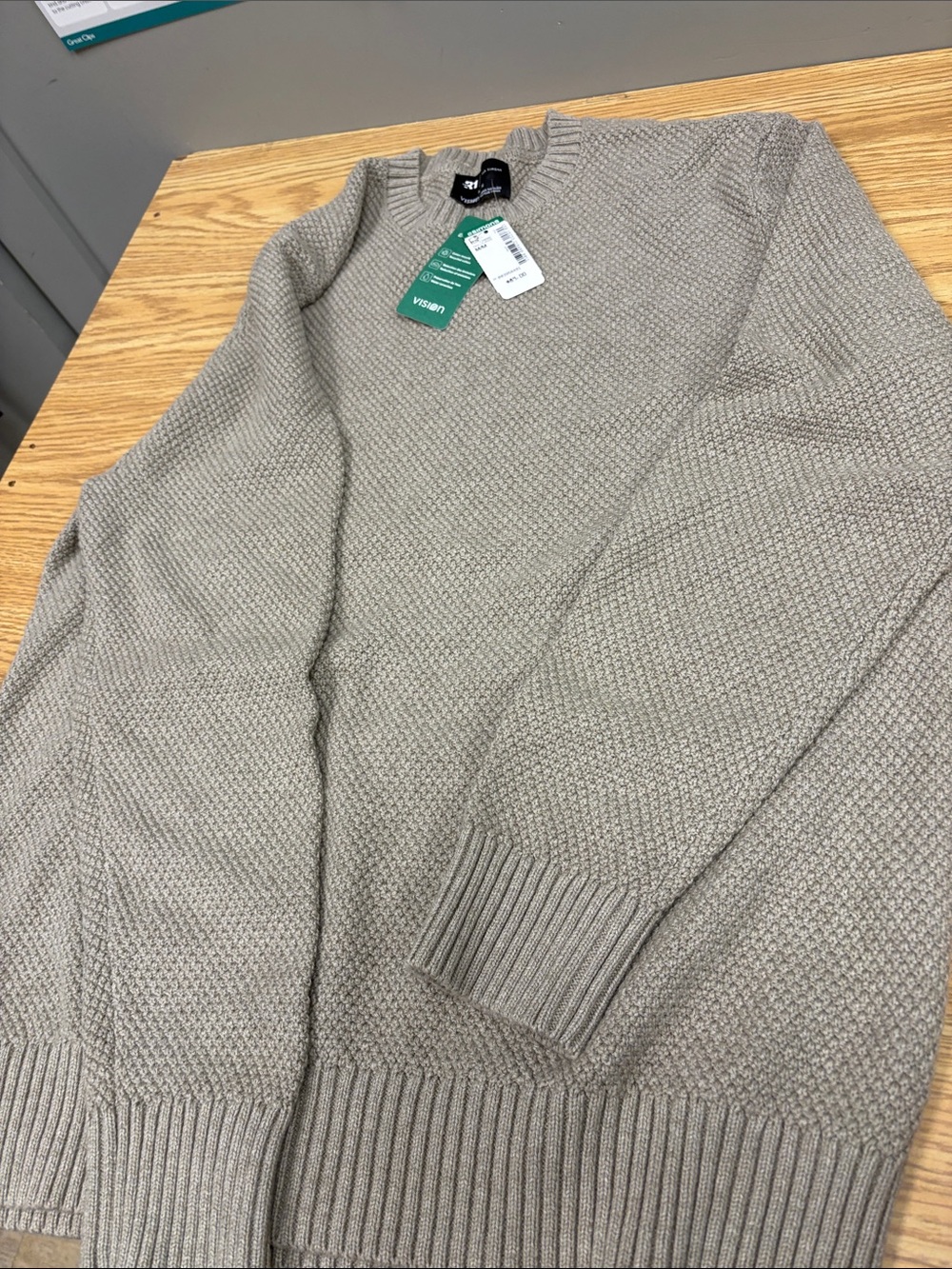 Simons Men's Crewneck Sweater - Light Taupe